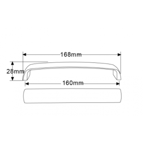  6-1/4" inch (160mm) P88610/160SN Slightly Brushed Satin Nickel wide Modern Style Kitchen Cabinet Pull Handle Closet Wood Door Pull handle Cabinet Door Decorative Cabinet Hardware Home Decor Furniture Pull Drawer Handle Cupboard Pull