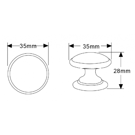 N140046/35AEH 1-3/8" inch (35mm) Beautiful Vintage Hand Rubbed Antique English Brass Kitchen Cabinet Knob Closet Wood Door Pull handle Cabinet Door Decorative Cabinet Hardware Home Decor Furniture Pull Drawer Knob Cupboard Pull