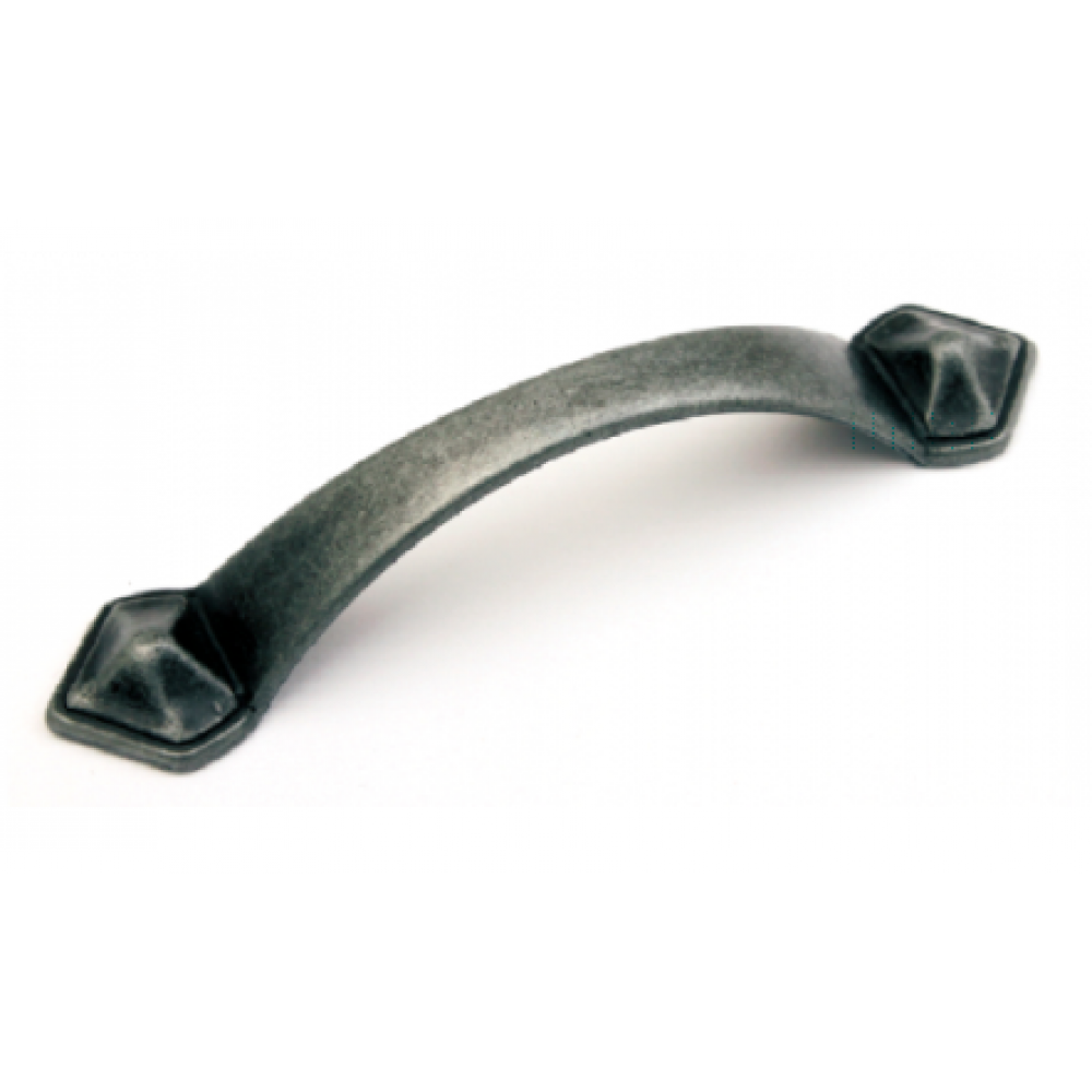  P88466/96IG 3-3/4"inch (96mm) Beautiful Vintage Weathered Iron Gray Kitchen Cabinet Pull Handle Closet Wood Door Pull handle Cabinet Door Decorative Hardware Home Decor Cabinet Furniture Pull Drawer Handle Cupboard Pull