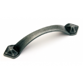  P88466/96IG 3-3/4"inch (96mm) Beautiful Vintage Weathered Iron Gray Kitchen Cabinet Pull Handle Closet Wood Door Pull handle Cabinet Door Decorative Hardware Home Decor Cabinet Furniture Pull Drawer Handle Cupboard Pull