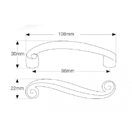 P88693/96AE 3-3/4" inch (96mm) Beautiful Vintage Antique English Brass Finish Kitchen Cabinet Pull Handle Closet Wood Door Pull handle Cabinet Door Decorative Cabinet Hardware Home Decor Furniture Pull Drawer Handle Cupboard Pull