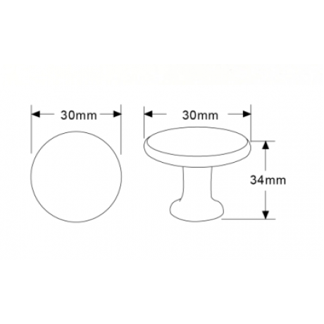  1-1/4"inch(30mm) N88008/30SN Slightly Brushed Satin Nickel style Kitchen Cabinet Knob pull Closet Wood Door Knob Cabinet Door Decoration Hardware Home Decor Furniture Handle Knob Drawer Knob Cupboard Knob