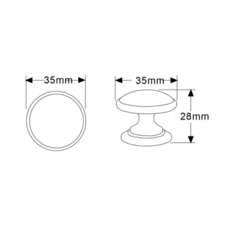  1-3/8" inch (35mm)N140046/35SN Slightly Brushed Satin Nickel post-modern design style Kitchen Cabinet Knob pull Closet Wood Door Knob Cabinet Door Decoration Hardware Home Decor Furniture Handle Knob Drawer Knob Cupboard Knob