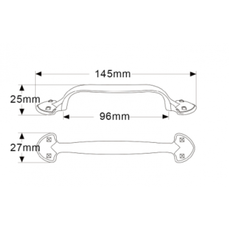  3-3/4" inch (96mm) P88106/96ABB Antique Bronze Brushed post-modern design style Kitchen Cabinet Pull Handle Closet Wood Door Pull handle Cabinet Door Decorative Cabinet Hardware Home Decor Furniture Pull Drawer Handle Cupboard Pull