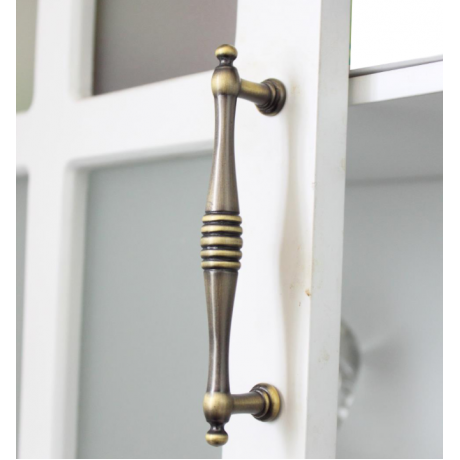  3-3/4" inch (96mm) P88725/96ABB Antique Bronze Brushed post-modern design style Kitchen Cabinet Pull Handle Closet Wood Door Pull handle Cabinet Door Decorative Cabinet Hardware Home Decor Furniture Pull Drawer Handle Cupboard Pull