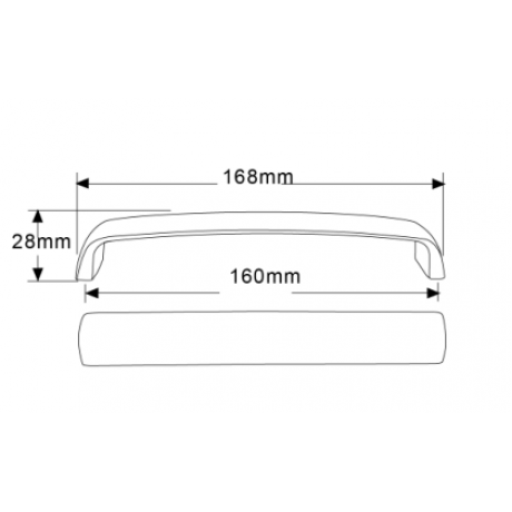 6-1/4" inch (160mm) Antique Bronze Brushed P88610/160ABB Modern Style Wide Heavy Kitchen Cabinet Pull Handle Closet Wood Door Pull handle Cabinet Door Decorative Cabinet Hardware Home Decor Furniture Pull Drawer Handle Cupboard Pull