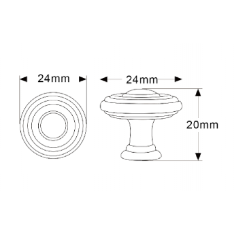 9/10" inch (24mm) N88727/24ABB Antique Bronze Brushed style Kitchen Cabinet Knob pull Closet Wood Door Knob Cabinet Door Decoration Hardware Home Decor Furniture Handle Knob Drawer Knob Cupboard Knob