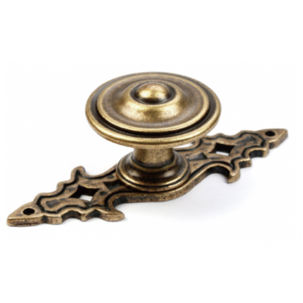  N88152/34AE 1-3/8" inch (34mm) Beautiful Vintage Antique English Brass Finish Kitchen Cabinet Pull Handle Closet Wood Door Pull handle Cabinet Door Decorative Hardware Home Decor Cabinet Furniture Pull Drawer Handle Cupboard Pull