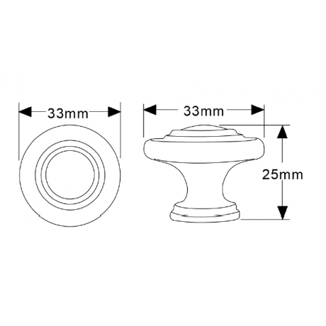  N88555/32BP 1-1/4" inch (32mm) Bright Brass Plated Style Kitchen Cabinet Knob Handle Closet Wood Door Knob Cabinet Door Decoration Hardware Home Decor Furniture Handle Knob Drawer Knob Cupboard Knob