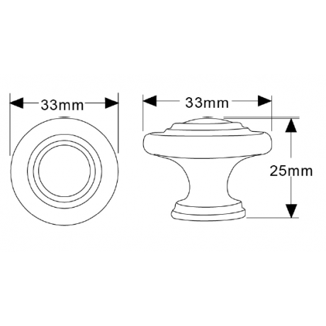 N88555/32CP 1-1/4 " inch (32mm) CP Finish Chrome Plated Shining Bright Style Kitchen Cabinet Knob Handle Closet Wood Door Knob Cabinet Door Decoration Hardware Home Decor Furniture Handle Knob Drawer Knob Cupboard Knob